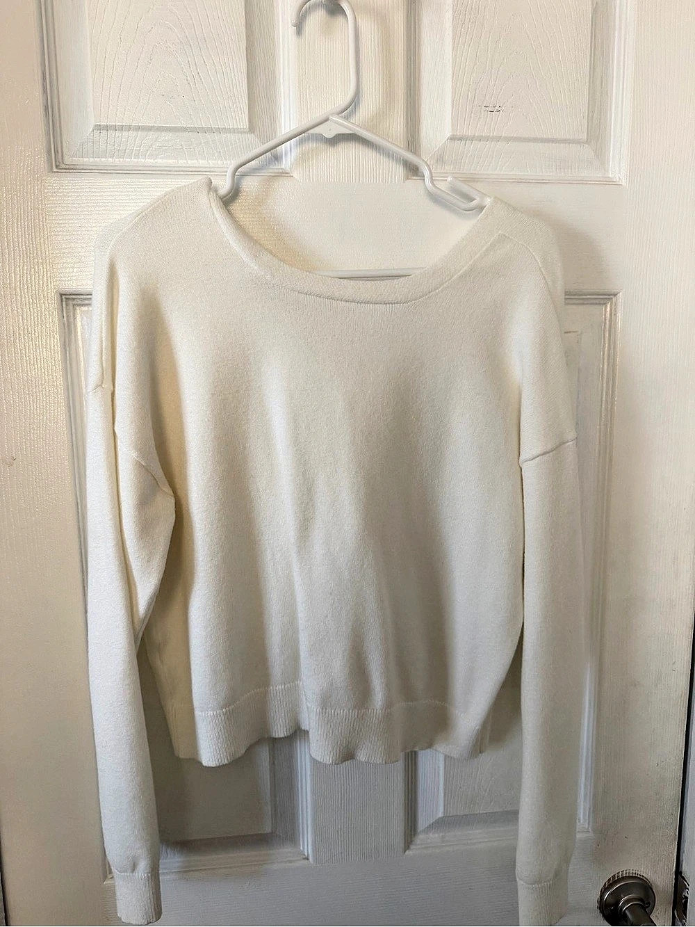 Cream Crew Neck Sweater Like New